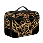 Gold Celtic Knot Cross Print Portable Lunch Bag