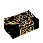 Gold Celtic Knot Cross Print Rectangle Tissue Box Cover