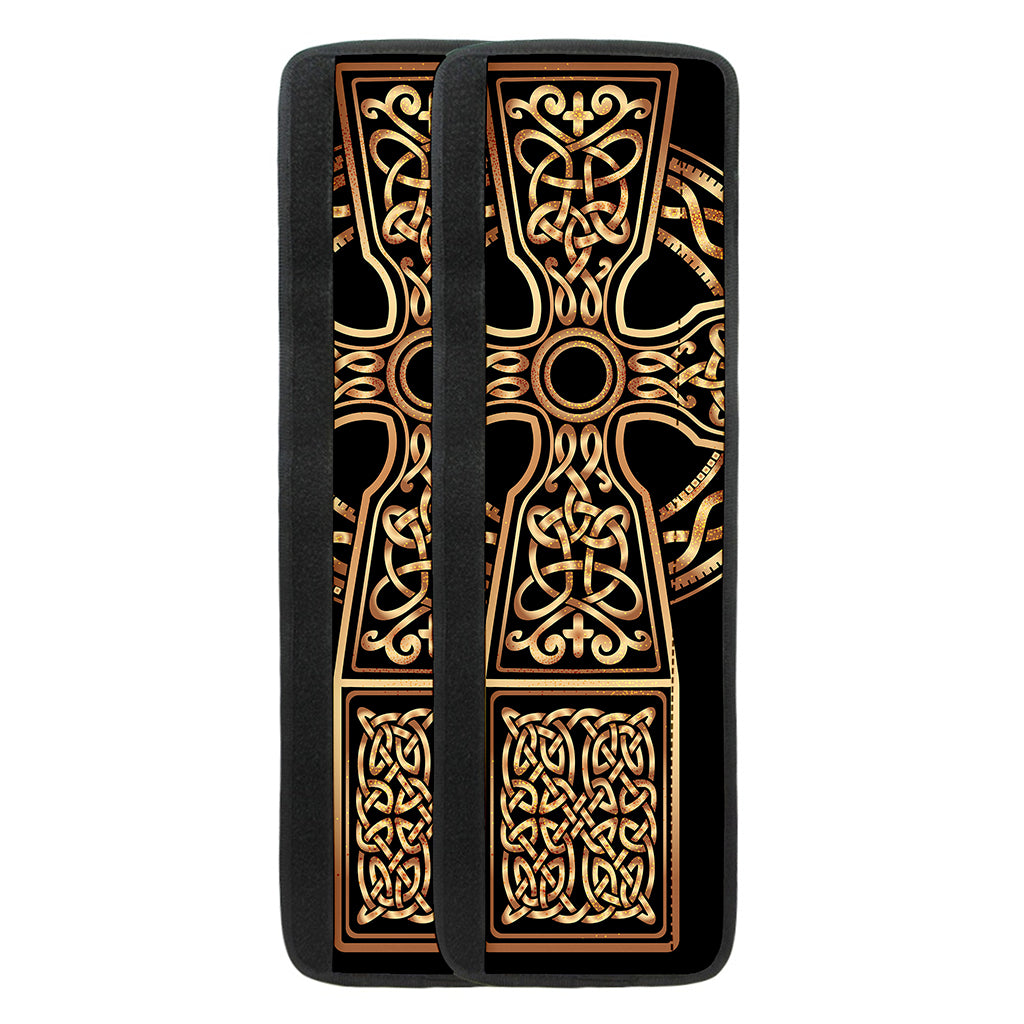 Gold Celtic Knot Cross Print Refrigerator Handle Covers