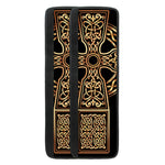 Gold Celtic Knot Cross Print Refrigerator Handle Covers