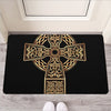 Gold Celtic Knot Cross Print Rubber Doormat