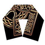 Gold Celtic Knot Cross Print Scarf