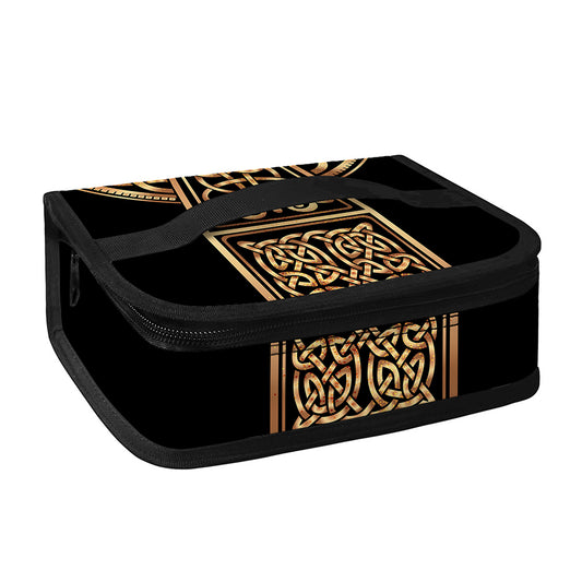 Gold Celtic Knot Cross Print Small Lunch Bag