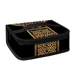 Gold Celtic Knot Cross Print Small Lunch Bag