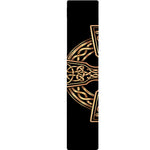 Gold Celtic Knot Cross Print Table Runner