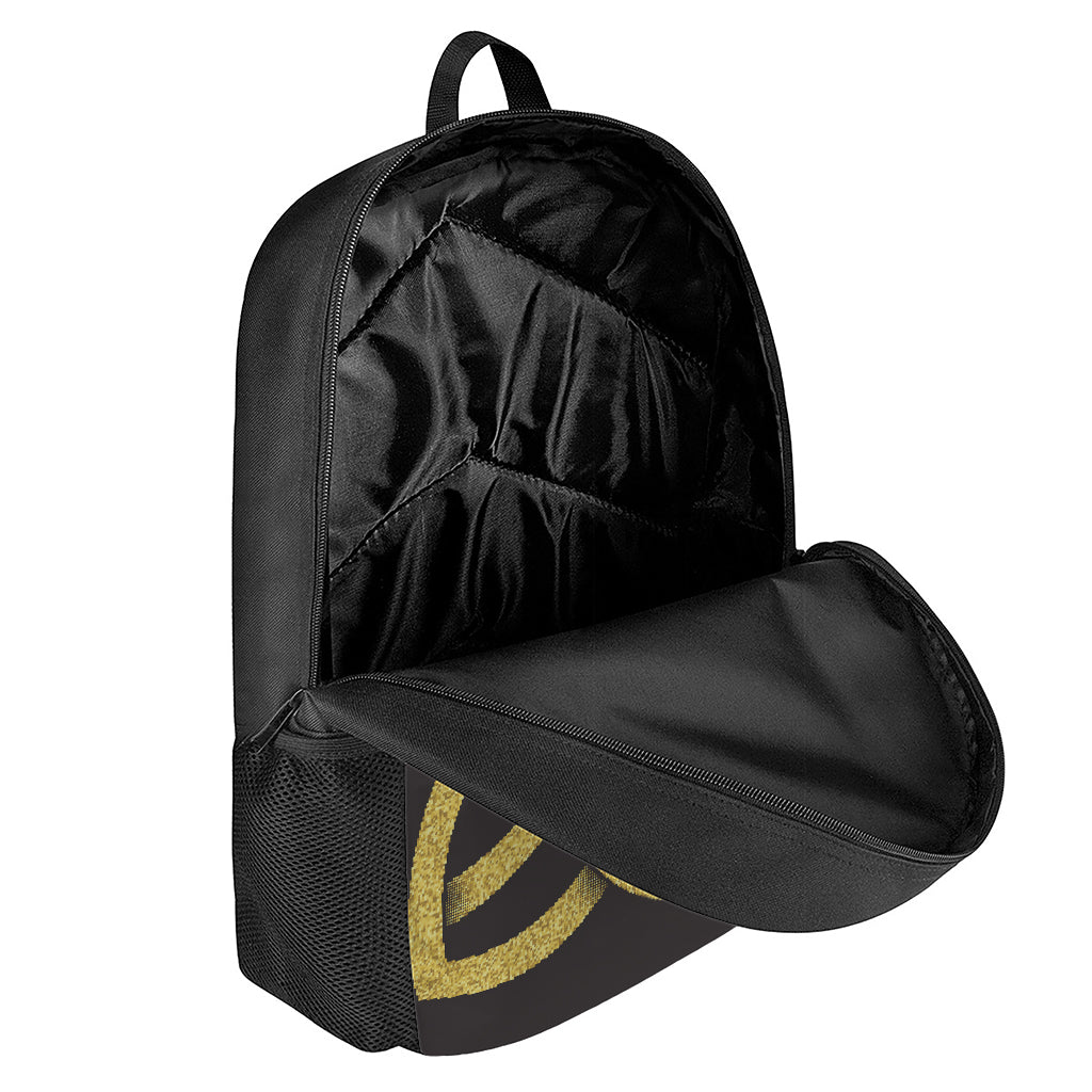 Gold Celtic Knot Symbol Print 17 Inch Backpack