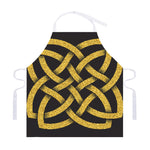 Gold Celtic Knot Symbol Print Adjustable Apron