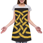 Gold Celtic Knot Symbol Print Adjustable Apron