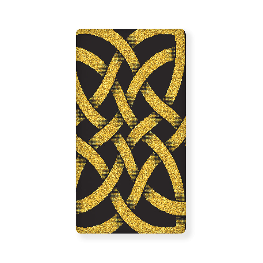Gold Celtic Knot Symbol Print Baby Crib Sheet