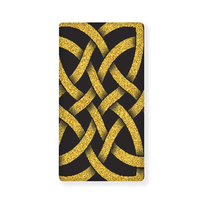 Gold Celtic Knot Symbol Print Baby Crib Sheet
