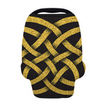 Gold Celtic Knot Symbol Print Baby Seat Cover