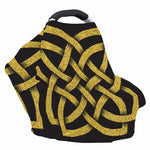 Gold Celtic Knot Symbol Print Baby Seat Cover