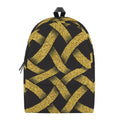 Gold Celtic Knot Symbol Print School Backpack