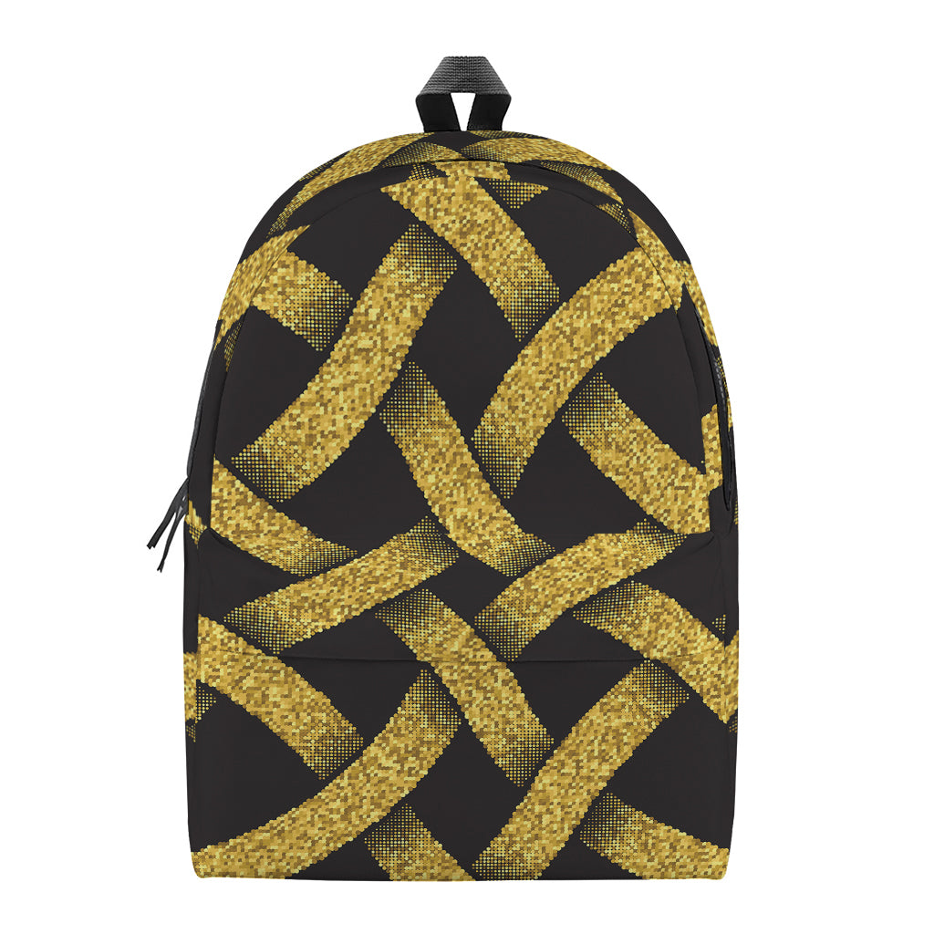 Gold Celtic Knot Symbol Print Backpack