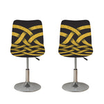 Gold Celtic Knot Symbol Print Bar Stool Covers