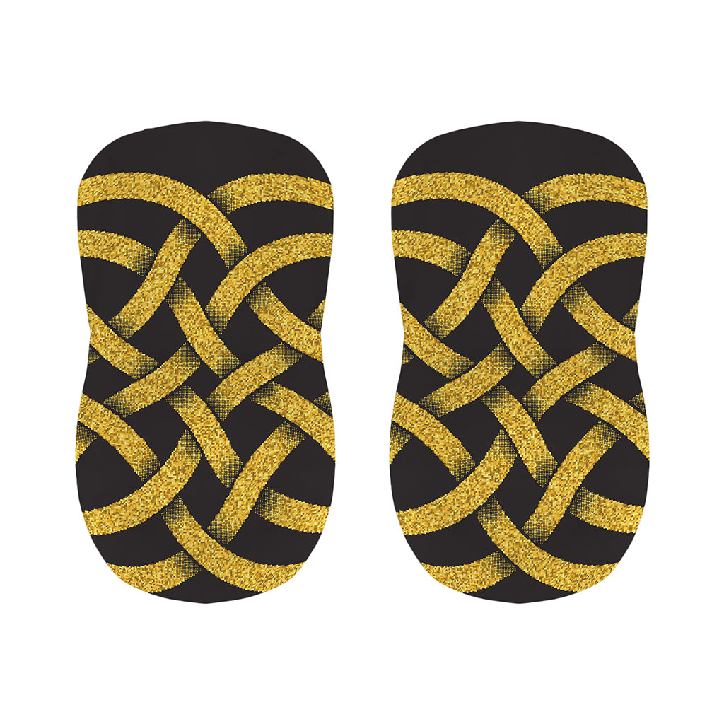 Gold Celtic Knot Symbol Print Bar Stool Covers