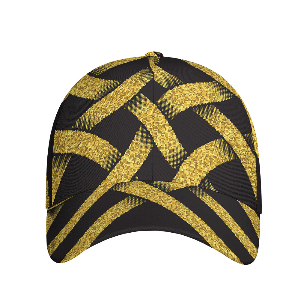 Gold Celtic Knot Symbol Print Baseball Cap