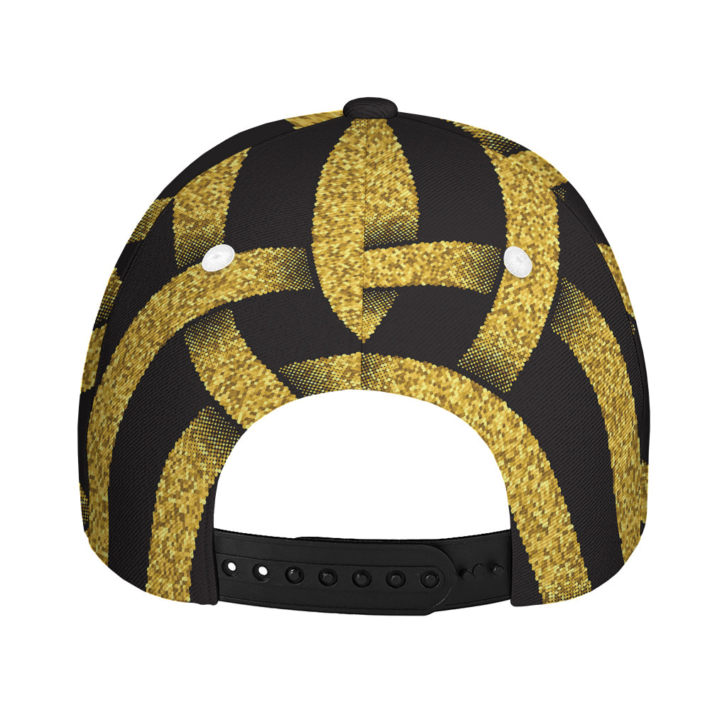 Gold Celtic Knot Symbol Print Baseball Cap