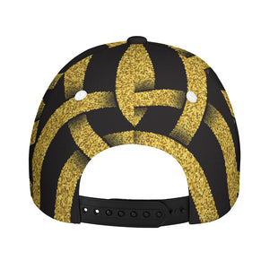 Gold Celtic Knot Symbol Print Baseball Cap