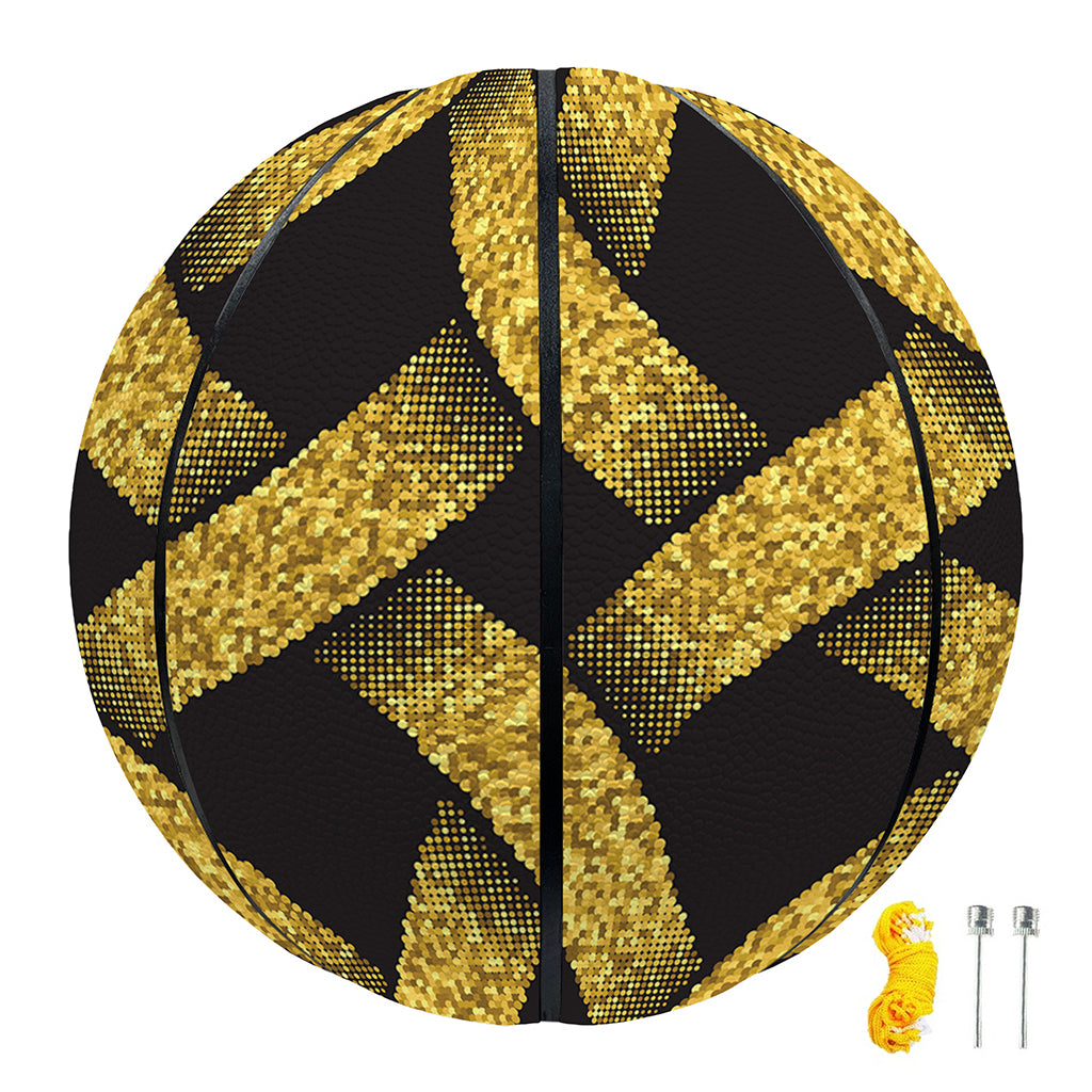 Gold Celtic Knot Symbol Print Basketball