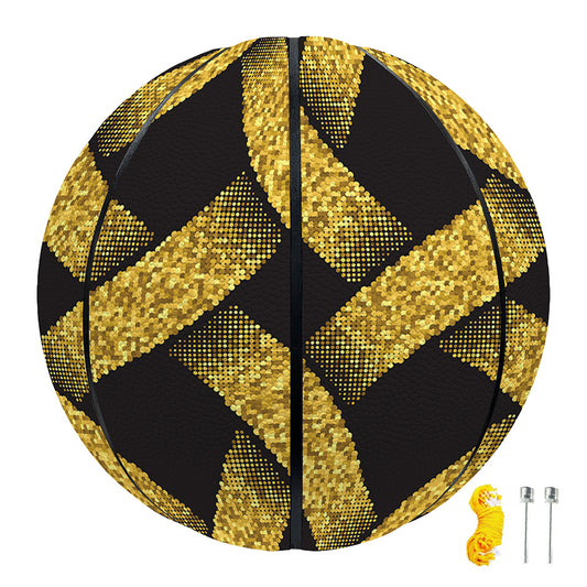 Gold Celtic Knot Symbol Print Basketball