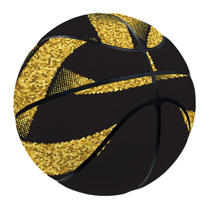 Gold Celtic Knot Symbol Print Basketball