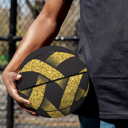 Gold Celtic Knot Symbol Print Basketball