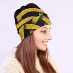 Gold Celtic Knot Symbol Print Beanie