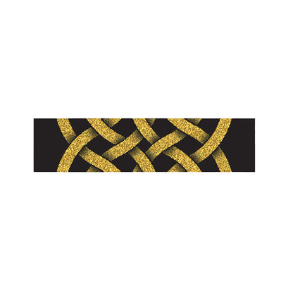 Gold Celtic Knot Symbol Print Bed Runner