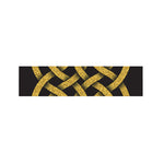 Gold Celtic Knot Symbol Print Bed Runner