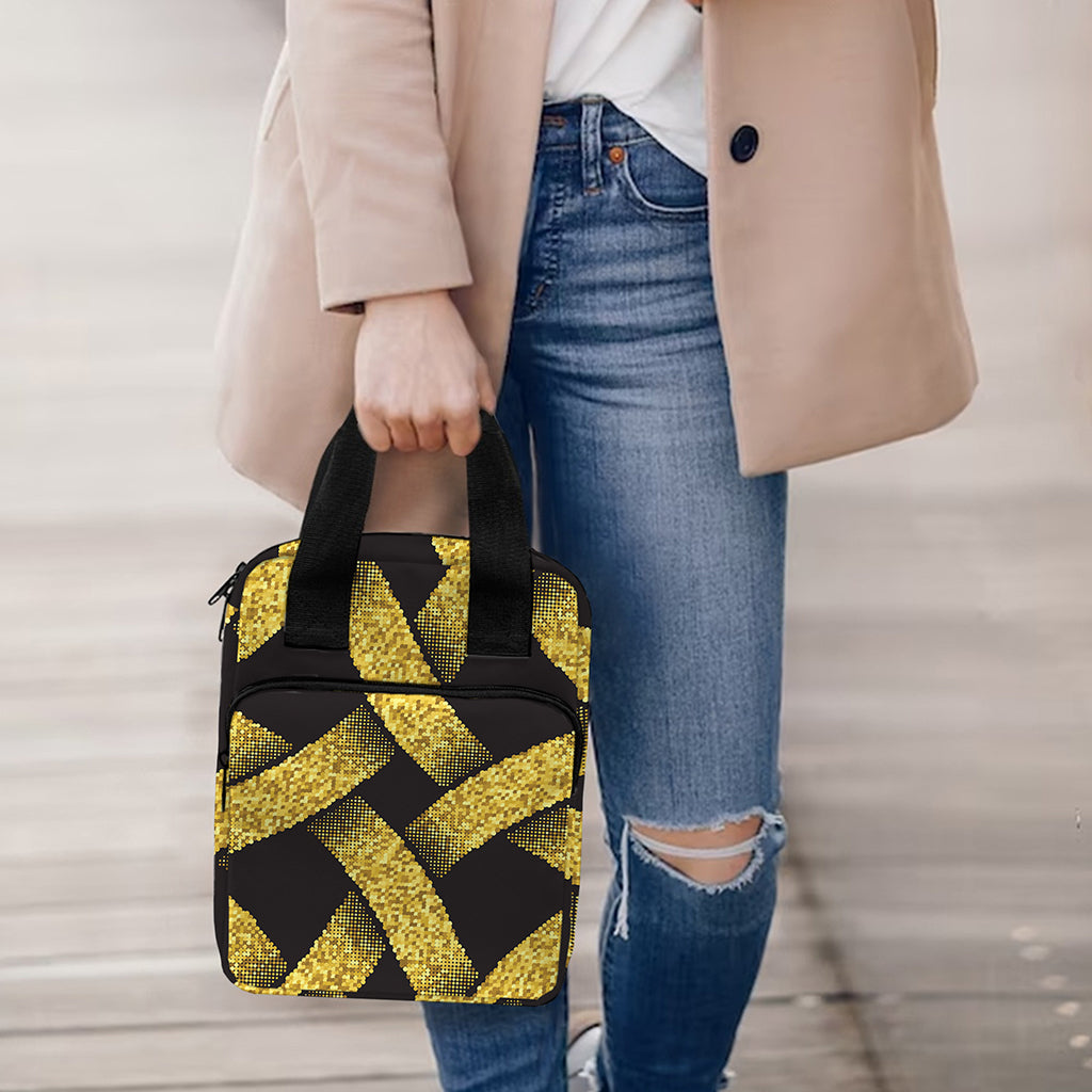 Gold Celtic Knot Symbol Print Bible Tote Bag