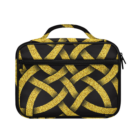 Gold Celtic Knot Symbol Print Briefcase Bible Bag