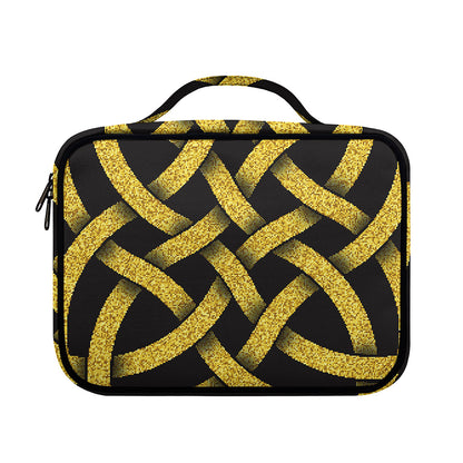 Gold Celtic Knot Symbol Print Briefcase Bible Bag