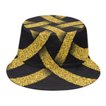 Gold Celtic Knot Symbol Print Bucket Hat