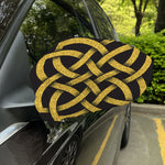 Gold Celtic Knot Symbol Print Car Side Mirror Covers