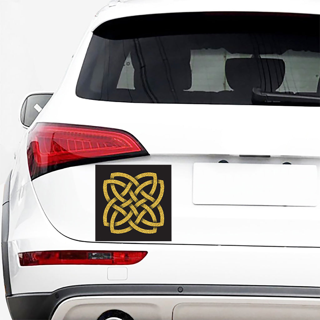 Gold Celtic Knot Symbol Print Car Sticker