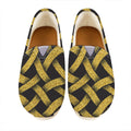 Gold Celtic Knot Symbol Print Casual Shoes