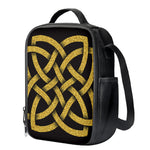 Gold Celtic Knot Symbol Print Crossbody Lunch Bag