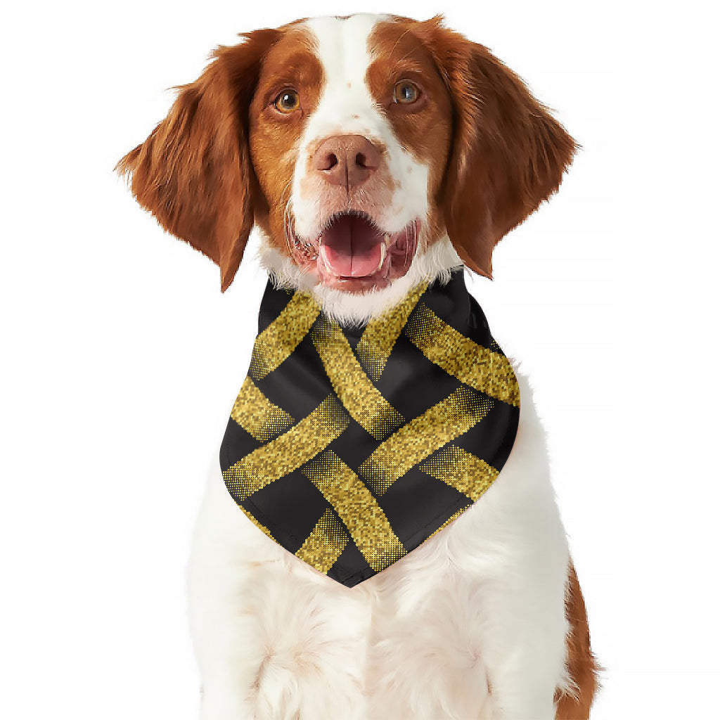 Gold Celtic Knot Symbol Print Dog Bandana