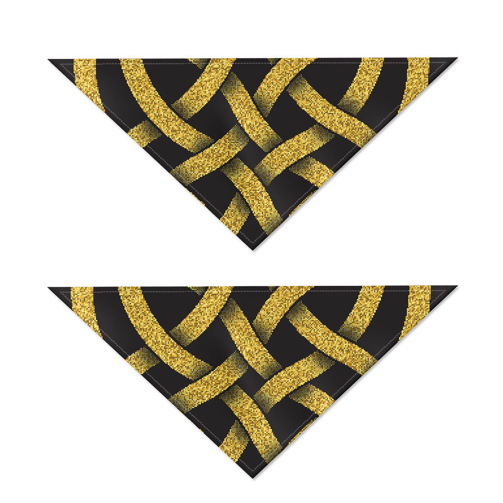 Gold Celtic Knot Symbol Print Dog Bandana