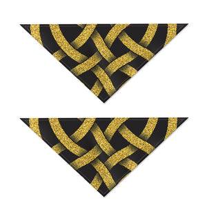 Gold Celtic Knot Symbol Print Dog Bandana