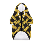 Gold Celtic Knot Symbol Print Dog Zip Up Hoodie