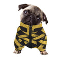 Gold Celtic Knot Symbol Print Dog Zip Up Jacket