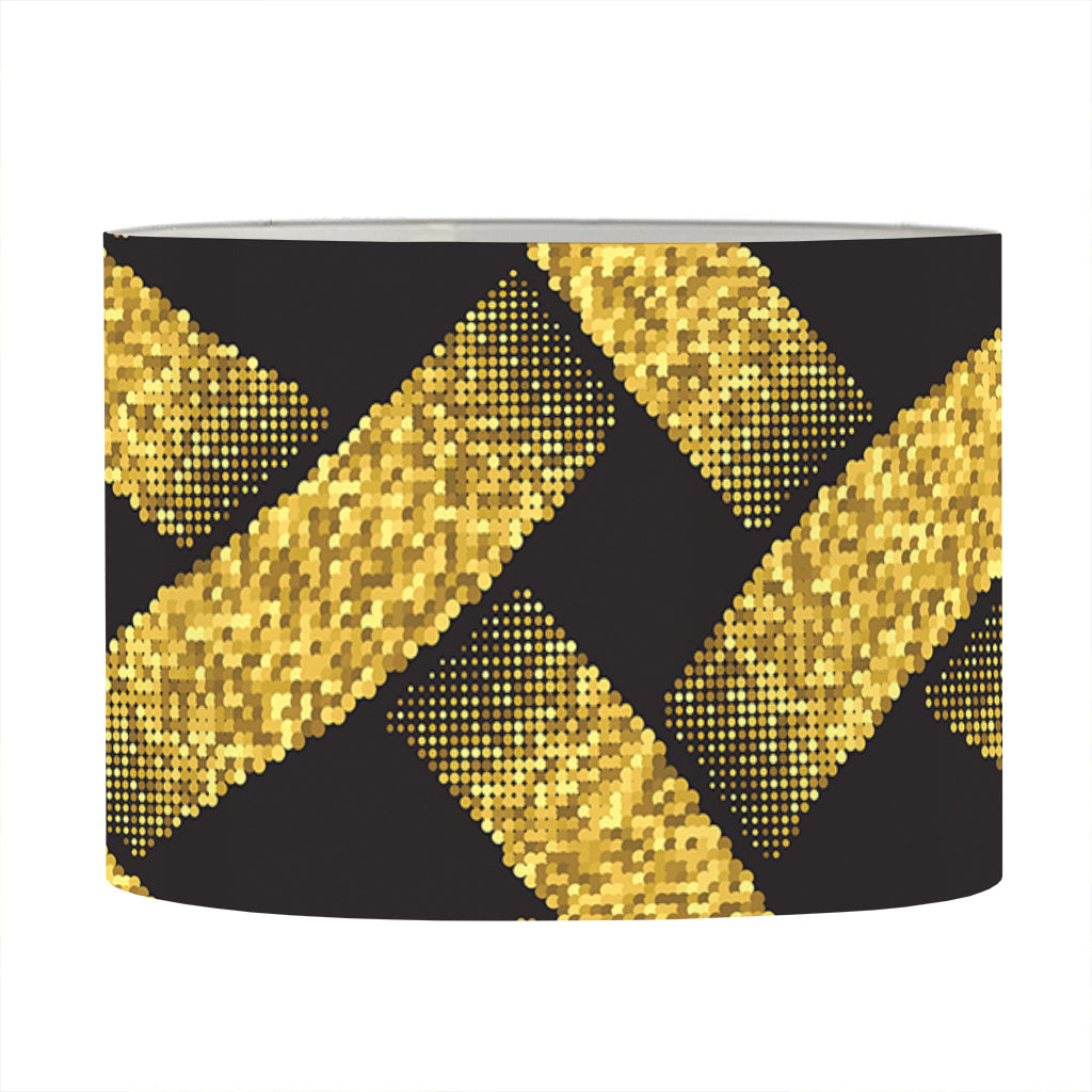 Gold Celtic Knot Symbol Print Drum Lamp Shade