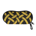 Gold Celtic Knot Symbol Print Glasses Case