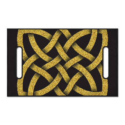 Gold Celtic Knot Symbol Print Golf Cart Seat Cover