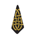 Gold Celtic Knot Symbol Print Hand Towel
