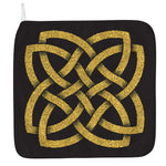 Gold Celtic Knot Symbol Print Hand Towel