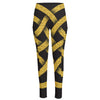 Gold Celtic Knot Symbol Print High-Waisted Pocket Leggings