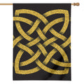 Gold Celtic Knot Symbol Print House Flag
